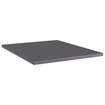 Panneaux de bibliothèque 8 pcs gris brillant bois d’ingénierie