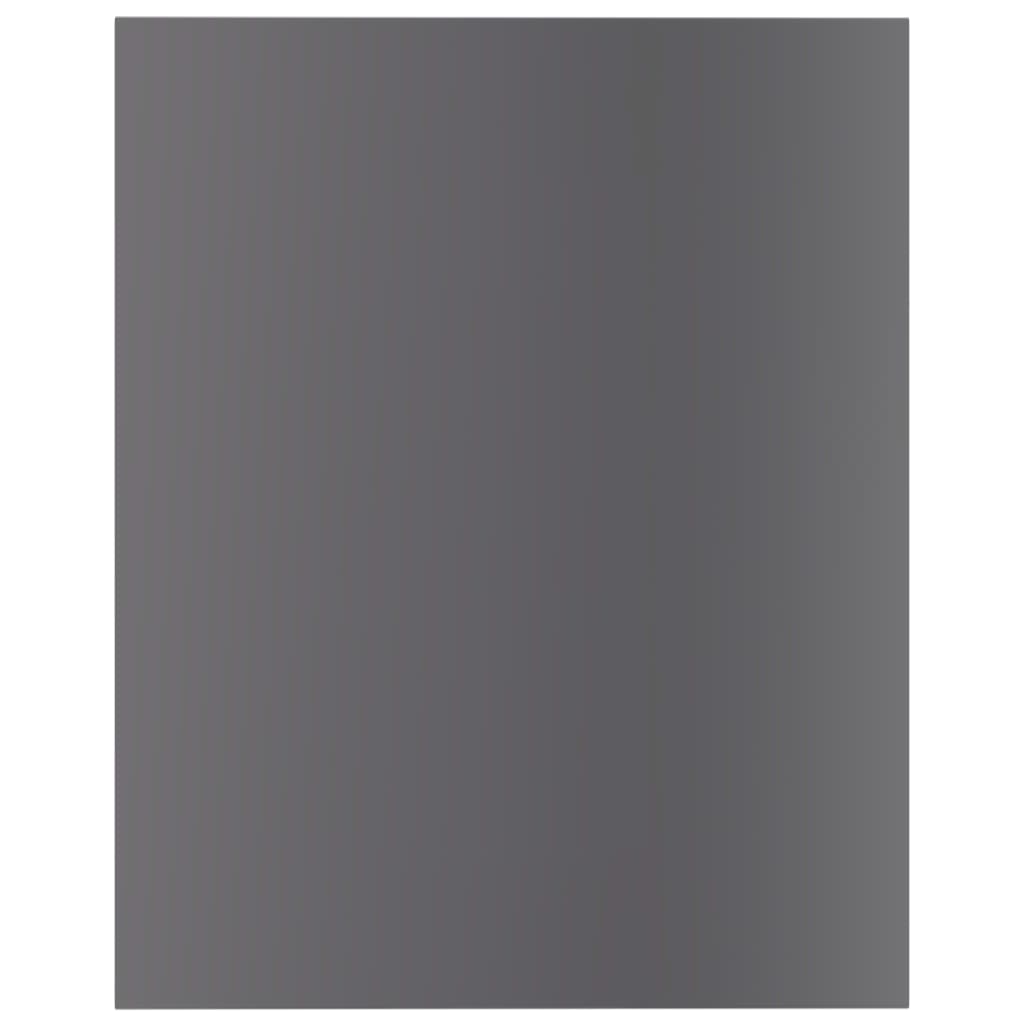 Panneaux de bibliothèque 8 pcs gris brillant bois d’ingénierie