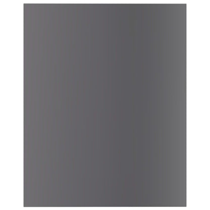 Panneaux de bibliothèque 8 pcs gris brillant bois d’ingénierie