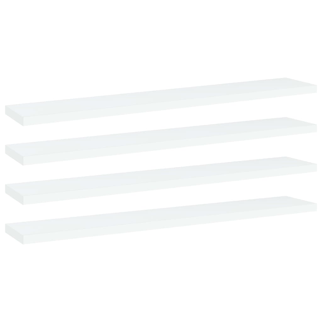Panneaux de bibliothèque 4 pcs blanc bois d’ingénierie