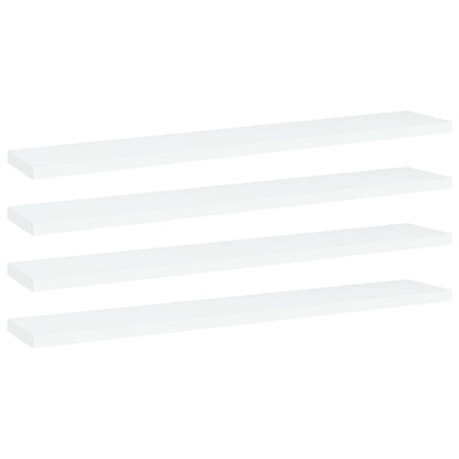 Panneaux de bibliothèque 4 pcs blanc bois d’ingénierie