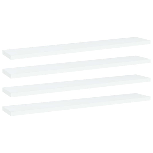 Panneaux de bibliothèque 4 pcs blanc bois d’ingénierie