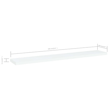 Panneaux de bibliothèque 4 pcs blanc bois d’ingénierie