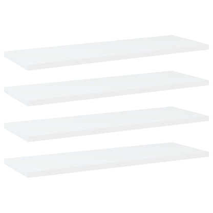 Panneaux de bibliothèque 4 pcs blanc bois d’ingénierie