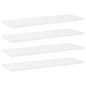 Panneaux de bibliothèque 4 pcs blanc bois d’ingénierie