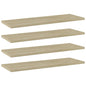 Panneau de bibliothèque 4pcs Chêne sonoma 60x20x1,5cm Aggloméré