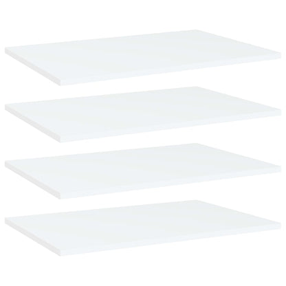 Panneaux de bibliothèque 4 pcs blanc bois d’ingénierie