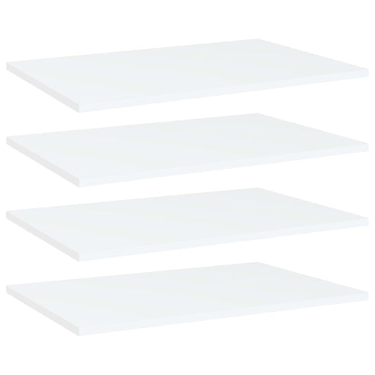 Panneaux de bibliothèque 4 pcs blanc bois d’ingénierie