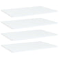 Panneaux de bibliothèque 4 pcs blanc bois d’ingénierie