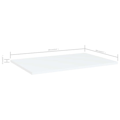 Panneaux de bibliothèque 4 pcs blanc bois d’ingénierie