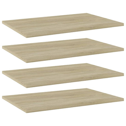 Panneau de bibliothèque 4 pcs chêne sonoma bois d’ingénierie