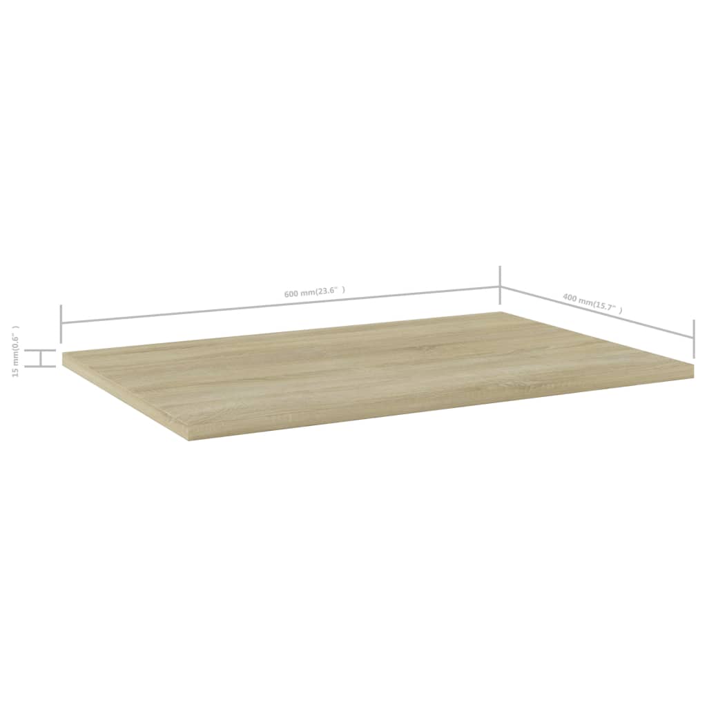 Panneau de bibliothèque 4 pcs chêne sonoma bois d’ingénierie