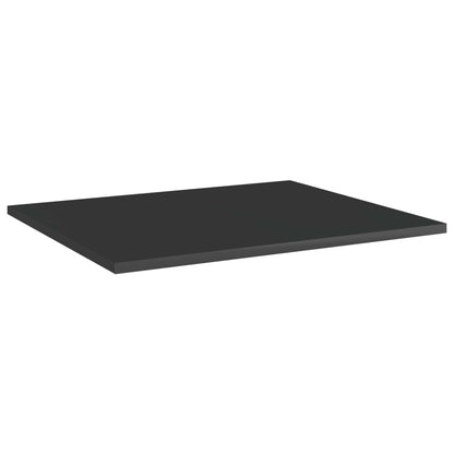 Panneaux de bibliothèque 8 pcs noir brillant bois d’ingénierie