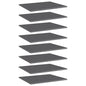 Panneaux de bibliothèque 8 pcs gris brillant bois d’ingénierie