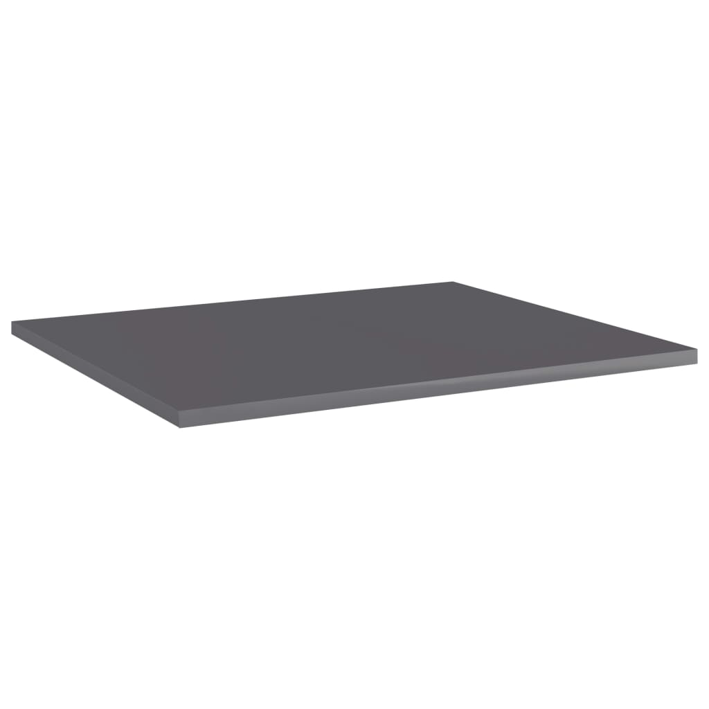 Panneaux de bibliothèque 8 pcs gris brillant bois d’ingénierie