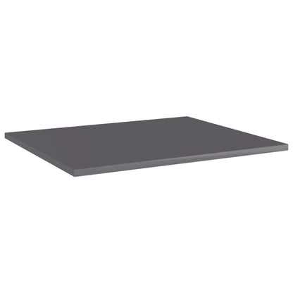Panneaux de bibliothèque 8 pcs gris brillant bois d’ingénierie