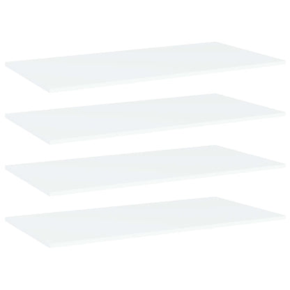 Panneaux de bibliothèque 4 pcs blanc bois d’ingénierie
