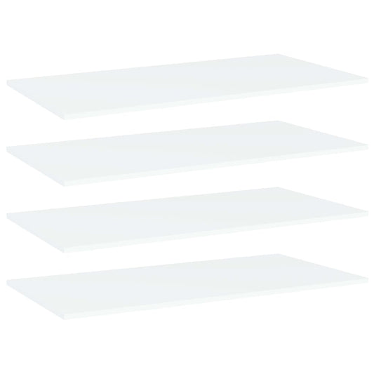 Panneaux de bibliothèque 4 pcs blanc bois d’ingénierie