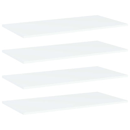 Panneaux de bibliothèque 4 pcs blanc bois d’ingénierie