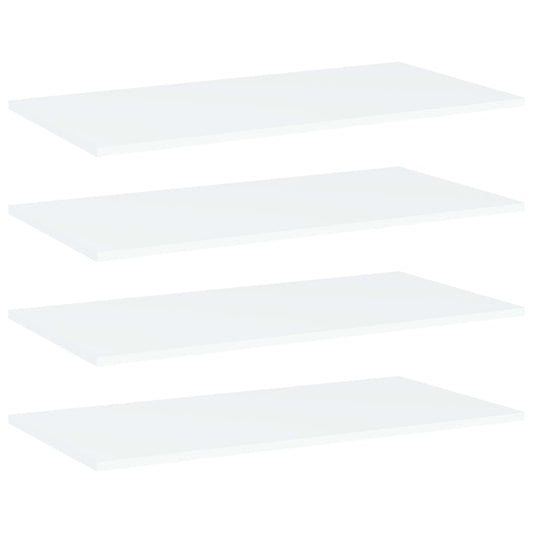 Panneaux de bibliothèque 4 pcs blanc bois d’ingénierie