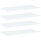 Panneaux de bibliothèque 4 pcs blanc bois d’ingénierie
