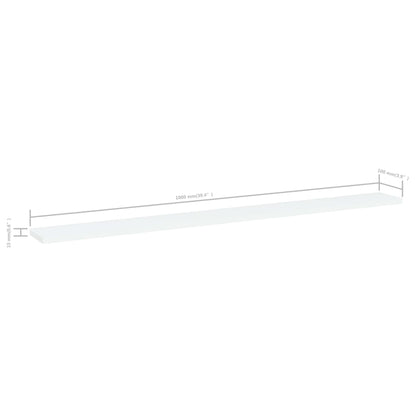 Panneaux de bibliothèque 4 pcs Blanc 100x10x1,5 cm Aggloméré