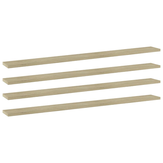 Panneaux bibliothèque 4 pcs Chêne sonoma 100x10x1,5cm Aggloméré