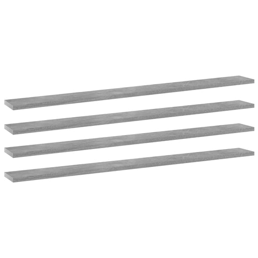 Panneaux de bibliothèque 4 pcs gris béton bois d’ingénierie