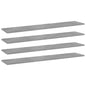 Panneaux de bibliothèque 4 pcs gris béton bois d’ingénierie