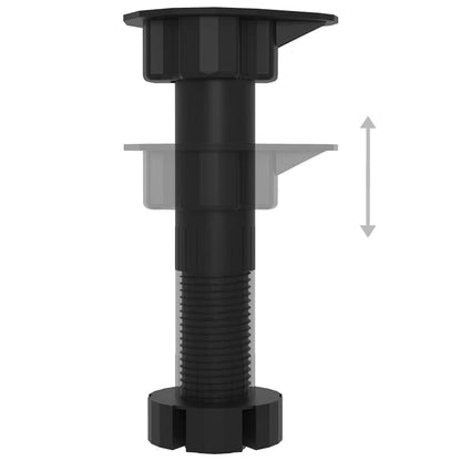 Conjunto de muebles de cocina de 8 piezas de aglomerado negro