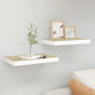 Étagères flottantes 2 pcs chêne et blanc 50x23x3,8 cm MDF