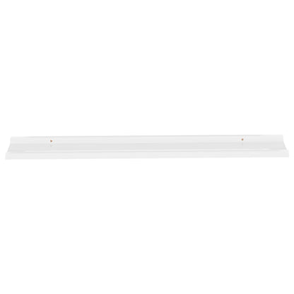 Étagères murales 2 pcs Blanc brillant 115x9x3 cm