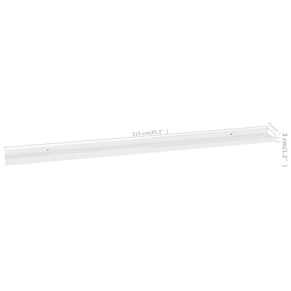 Étagères murales 2 pcs Blanc brillant 115x9x3 cm