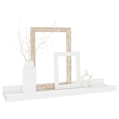 Étagères murales 4 pcs Blanc brillant 40x9x3 cm
