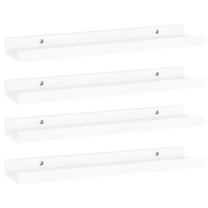 Étagères murales 4 pcs Blanc 40x9x3 cm