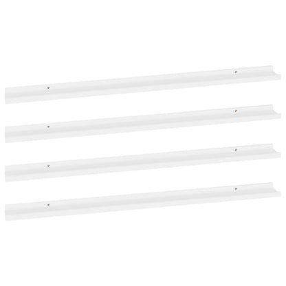 Étagères murales 4 pcs Blanc 115x9x3 cm