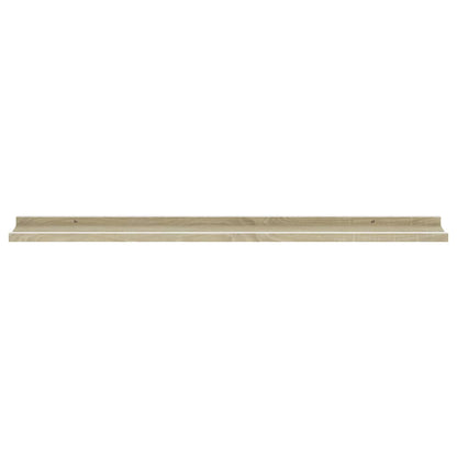 Étagères murales 4 pcs blanc et chêne sonoma 100x9x3 cm