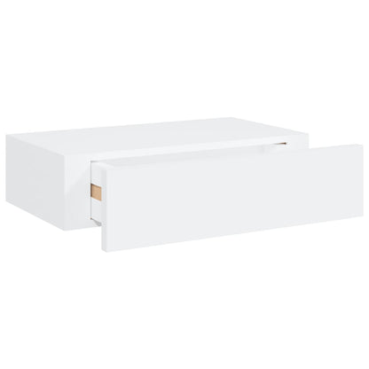 Étagère à tiroir murale Blanc 40x23,5x10 cm MDF