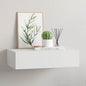 Étagère à tiroir murale Blanc 40x23,5x10 cm MDF