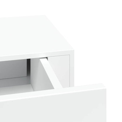 Étagères à tiroirs murales 2 pcs Blanc 40x23,5x10 cm MDF