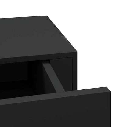 Étagères à tiroirs murales 2 pcs noir 40x23,5x10 cm MDF