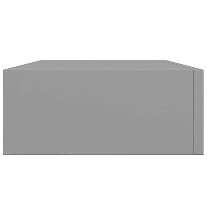 Étagère à tiroir murale gris 40x23,5x10 cm MDF