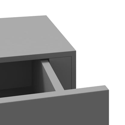 Étagère à tiroir murale gris 40x23,5x10 cm MDF