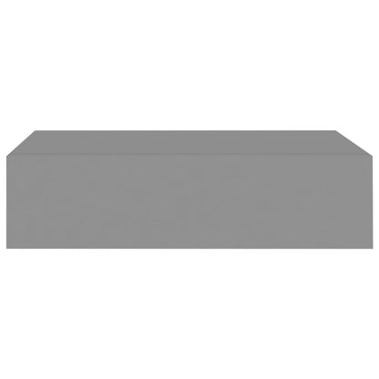 Étagères à tiroirs murales 2 pcs gris 40x23,5x10 cm MDF