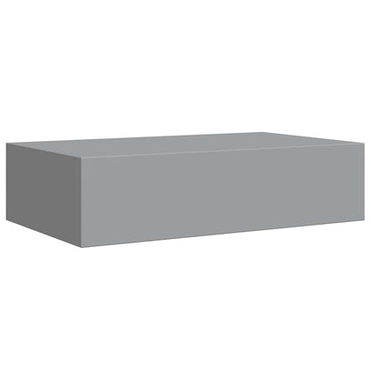 Étagères à tiroirs murales 2 pcs gris 40x23,5x10 cm MDF