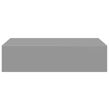 Étagères à tiroirs murales 2 pcs gris 40x23,5x10 cm MDF