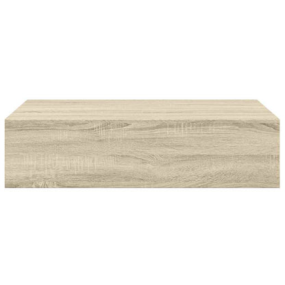 Étagères à tiroirs murales 2 pcs chêne 40x23,5x10 cm MDF
