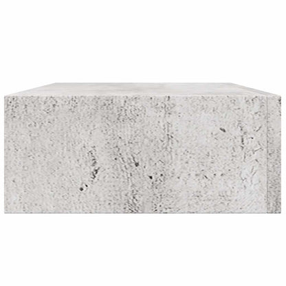 Étagères à tiroir murales 2 pcs Gris béton 40x23,5x10 cm MDF