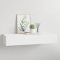 Étagère à tiroir murale Blanc 60x23,5x10 cm MDF