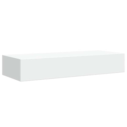 Étagères à tiroirs murales 2 pcs Blanc 60x23,5x10 cm MDF
